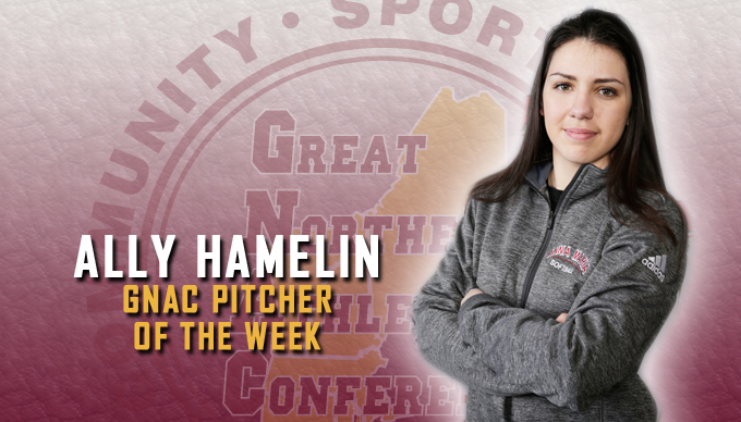 Hamelin Named GNAC Softball Pitcher of the Week